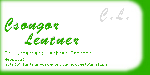 csongor lentner business card